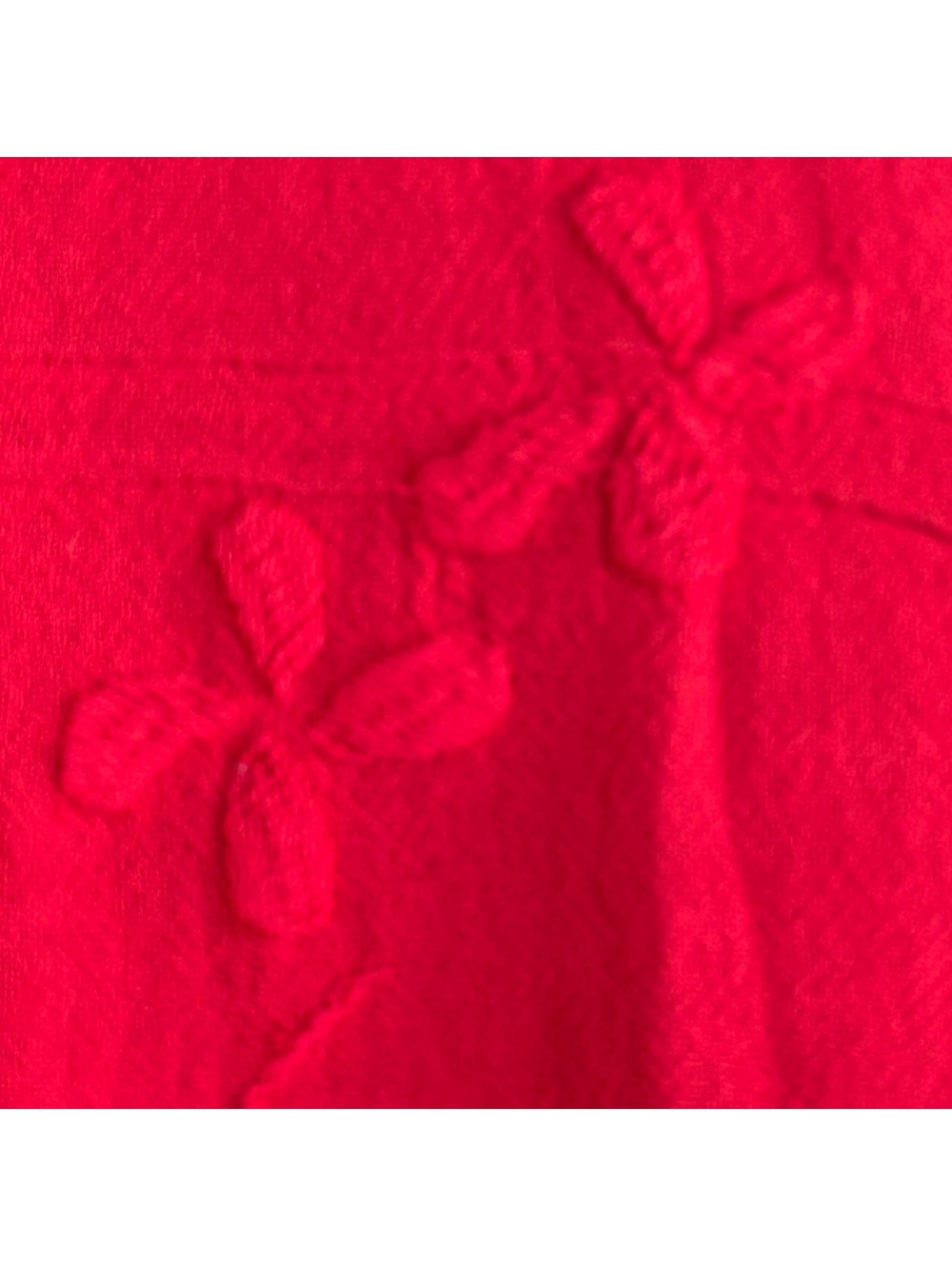 Manta del Lago NWT Women's Bohemian Red Short Sleeve Cotton Top Medium Casual - Picture 4 of 7